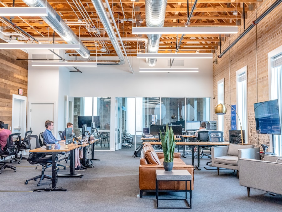 Modern office workspace for technology consulting